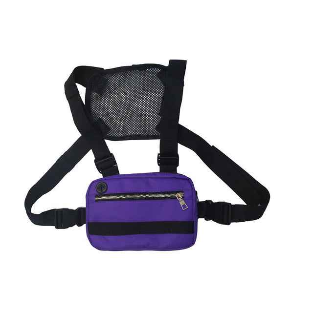 Vest Streetwear Waist Pack Women Black Chest Rig Bag - ETAclothes.store