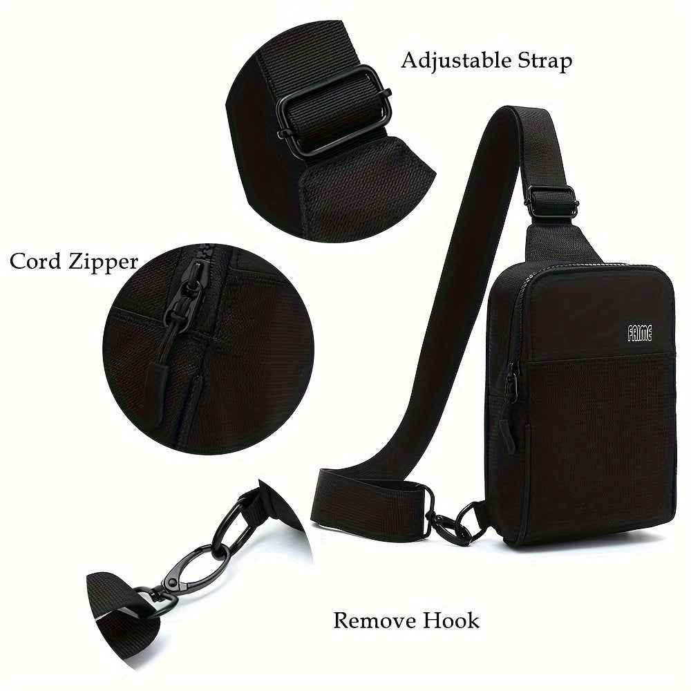 Small Crossbody Bags For Women & Men, Mini Sling Bag Fanny Packs Crossbody Purse, Chest Bag For Travelling, Hiking, Running -Black - ETAclothes.store