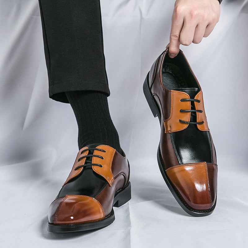 Color Matching Business Formal Wear Leather Shoes - ETAclothes.store