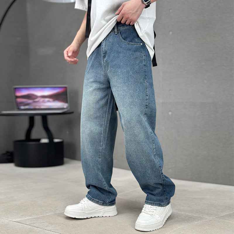 Men's Straight Wide-leg Pocket Jeans - ETAclothes.store