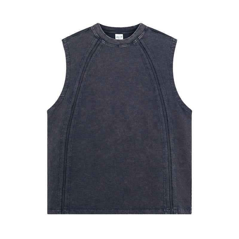 Distressed Washed Vest For Men American Streetwear Retro Style - ETAclothes.store