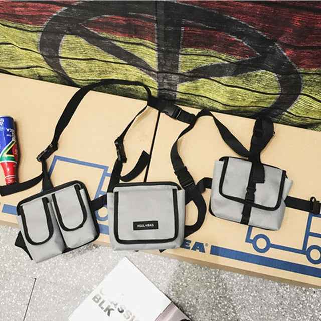 Men Tactical Shoulder Bag Men Tactical Waist Bag Boy Streetwear Functional Waist Packs  Waistcoat Male Hip hop Chest Bags 030266 - ETAclothes.store