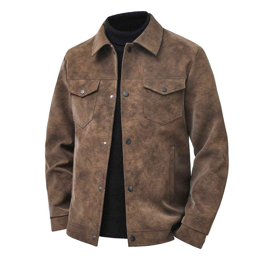 Jackets - Men's Casual Streetwear Leather Jacket - ETAclothes.store