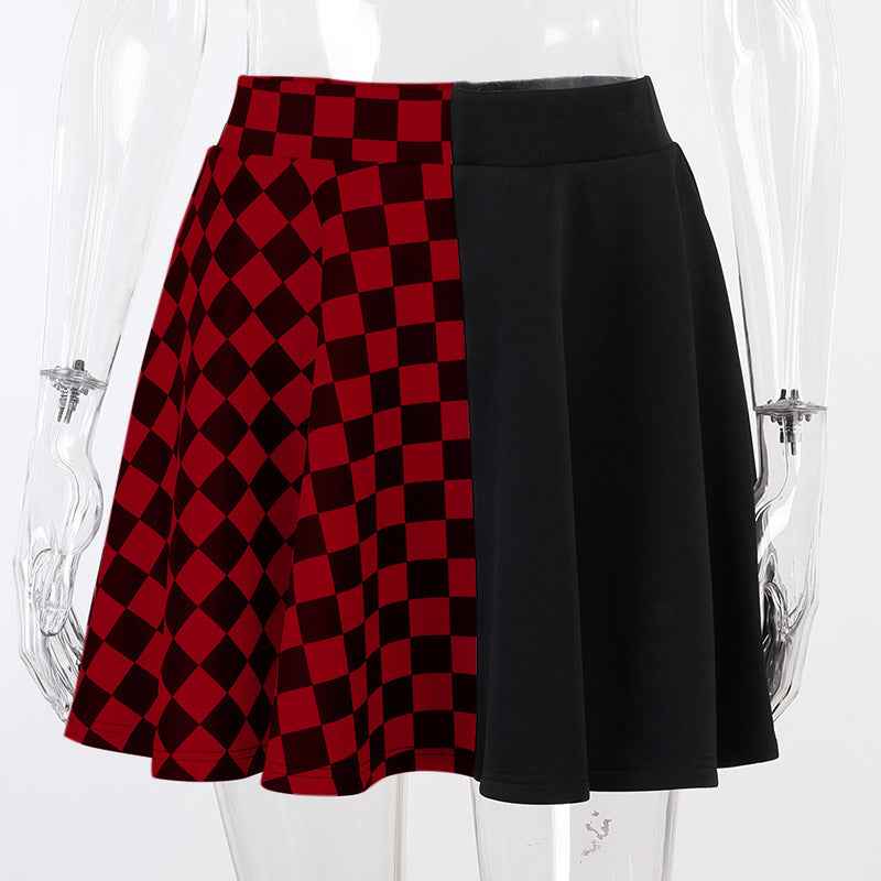 Skirt Gothic Plaid A Line Mini Skirts Harajuku Streetwear - ETAclothes.store
