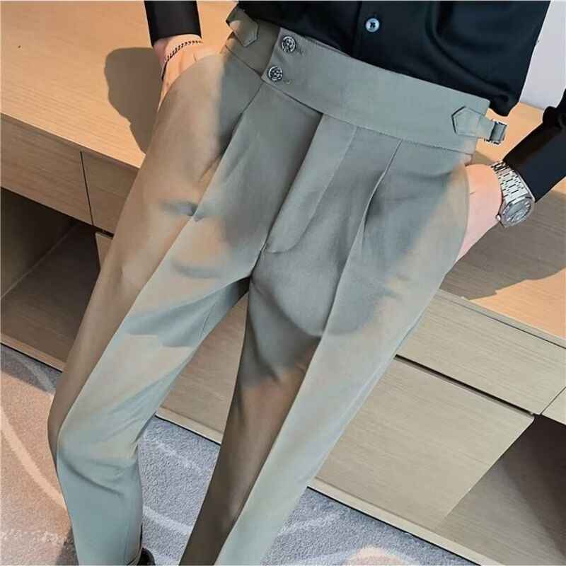 British Style Business Formal Wear Suit Pants Men - ETAclothes.store