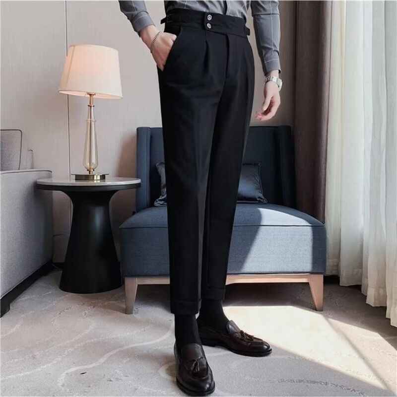 British Style Business Formal Wear Suit Pants Men - ETAclothes.store
