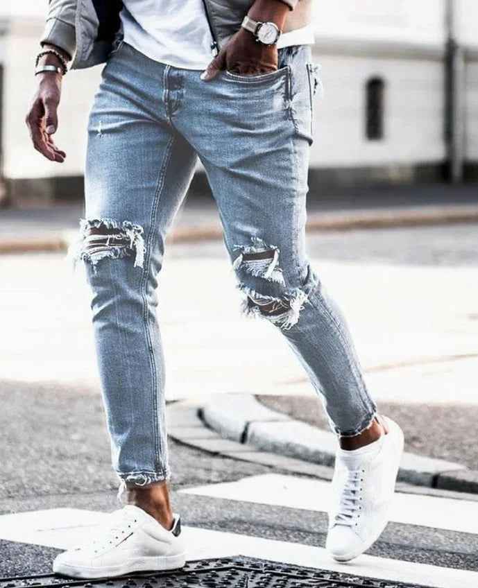 New Ripped Skinny Jeans Mens Streetwear - ETAclothes.store