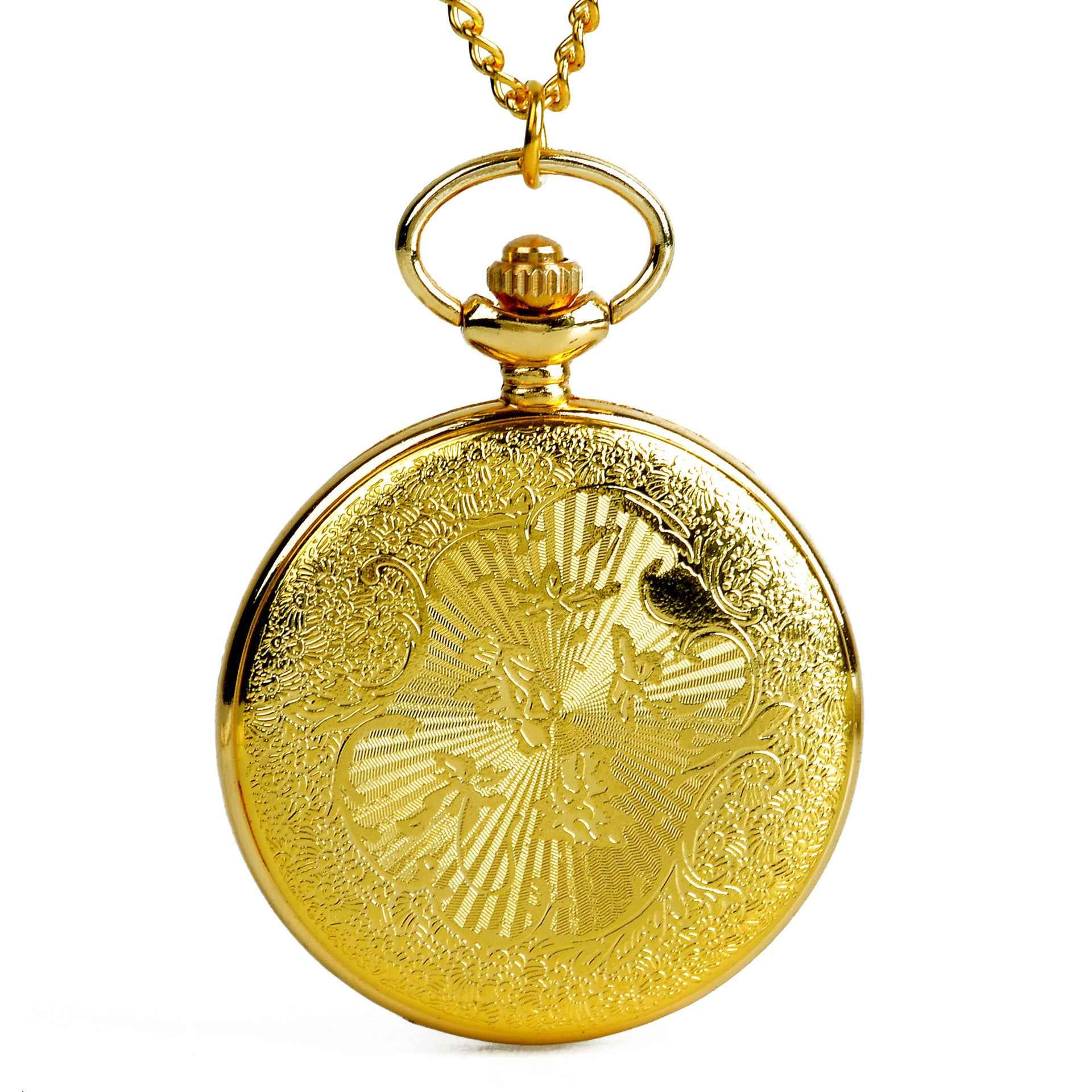 Large Gold Train Pocket Watch - ETAclothes.store