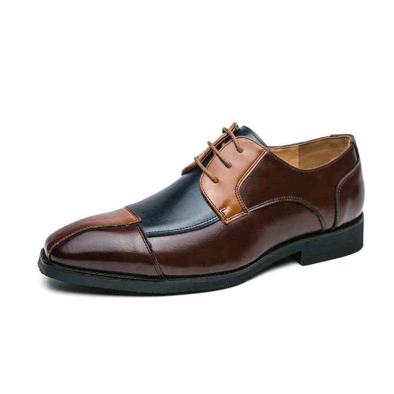 Color Matching Business Formal Wear Leather Shoes - ETAclothes.store