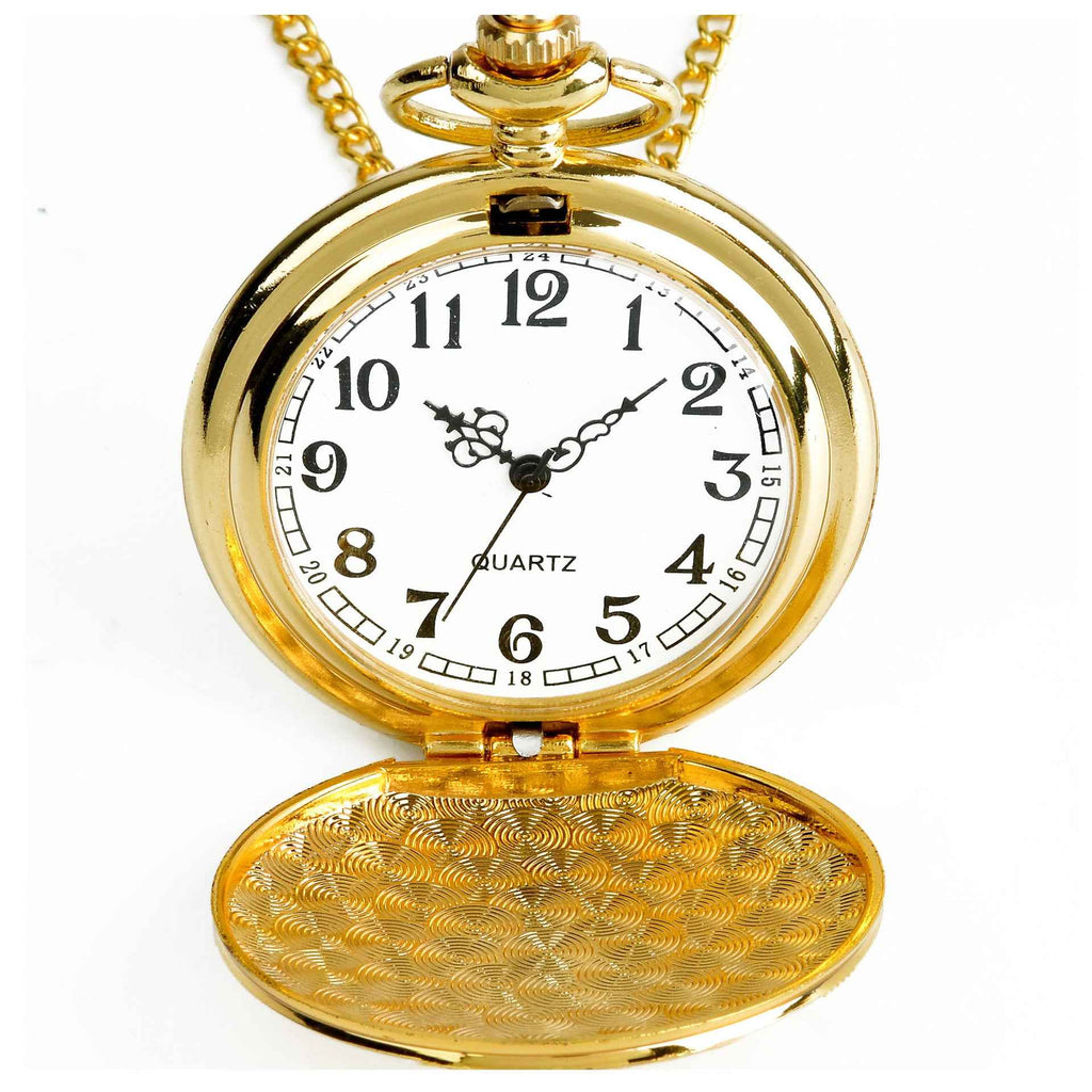 Large Gold Train Pocket Watch - ETAclothes.store