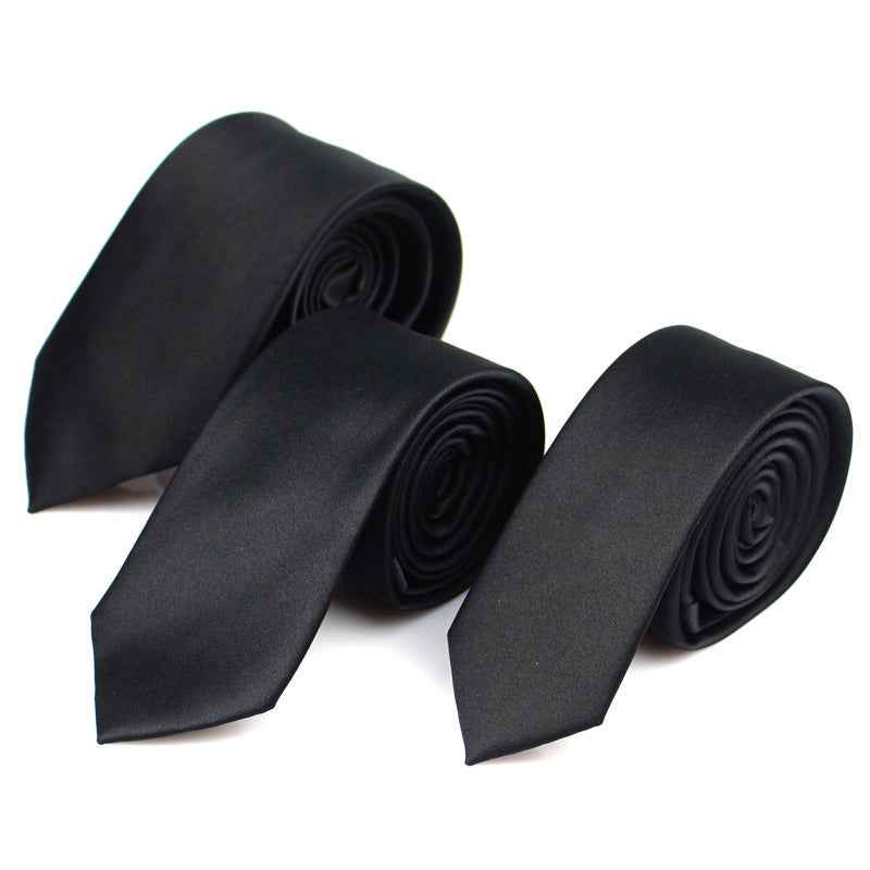Casual Formal Wear Black Ultra-narrow 6cm Tie - ETAclothes.store