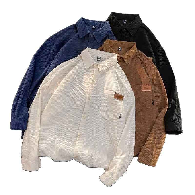 Simple American-style Retro Streetwear Loose-fit Boyfriend-style Trendy Shirt Jacket For Couples - ETAclothes.store