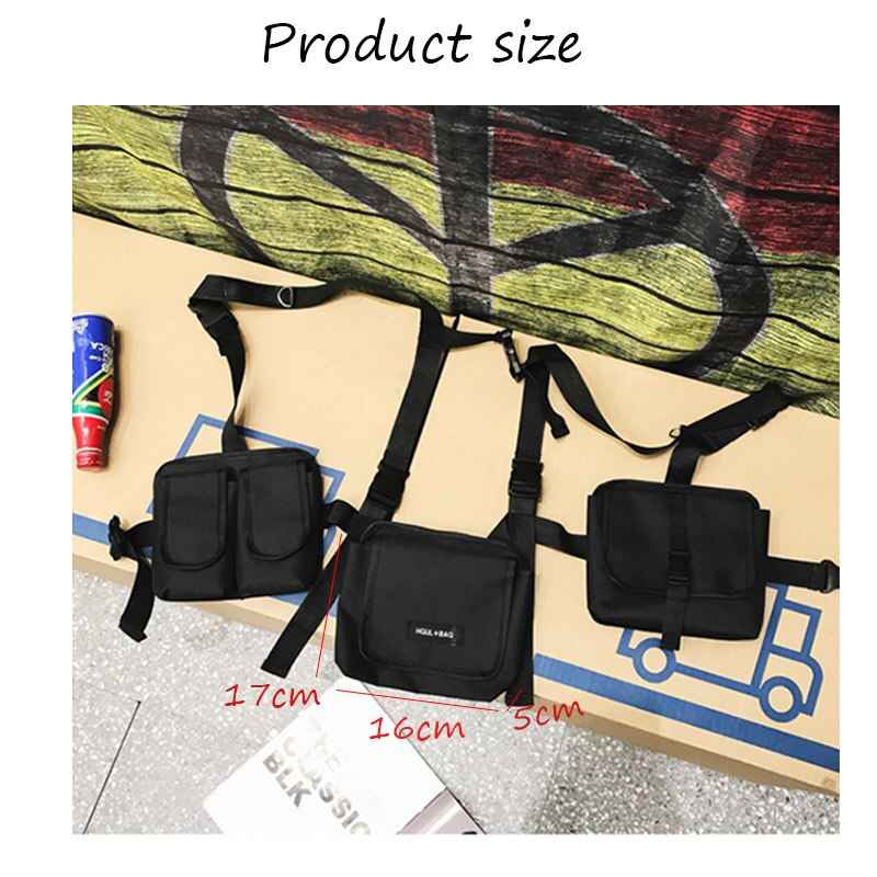 Men Tactical Shoulder Bag Men Tactical Waist Bag Boy Streetwear Functional Waist Packs  Waistcoat Male Hip hop Chest Bags 030266 - ETAclothes.store