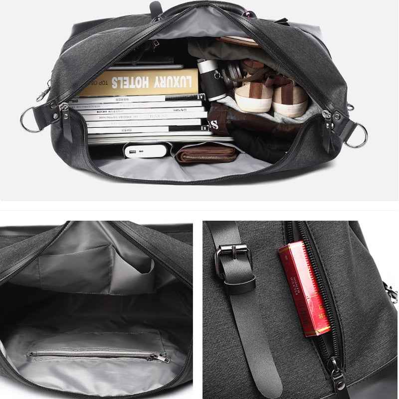 New Travel Luggage Bags High Capacity Bag Water Resistant Oxford Men Bag for Trip Black Casual Available Big Space Bag Travel - ETAclothes.store