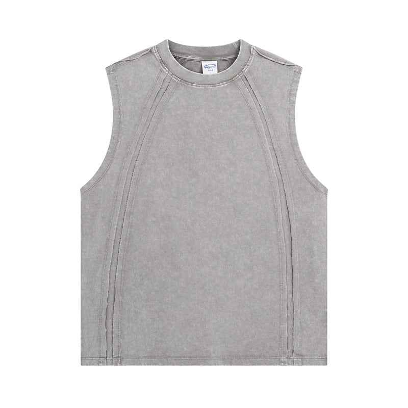 Distressed Washed Vest For Men American Streetwear Retro Style - ETAclothes.store