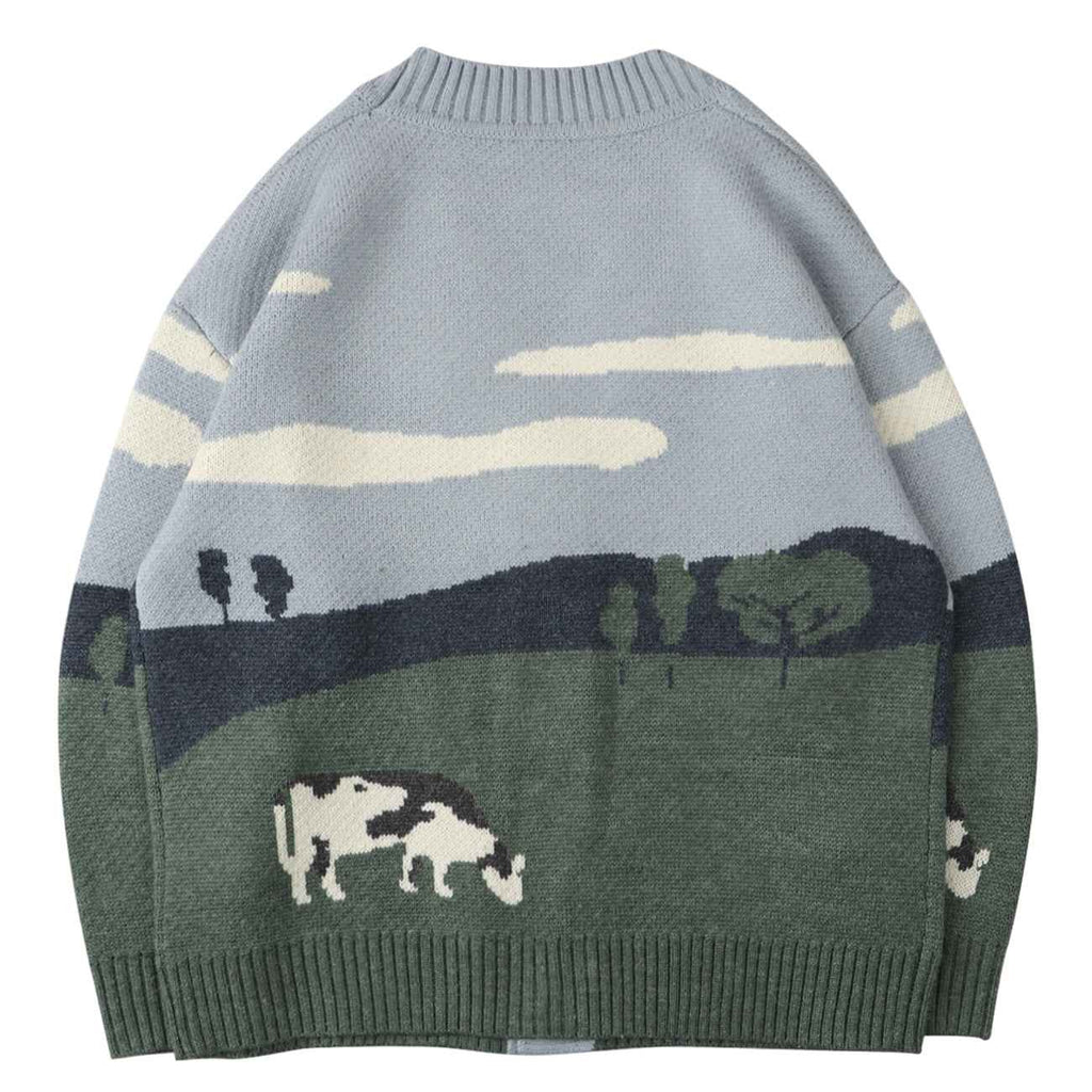 Oversize Streetwear Loose Cardigan Pullover Men Women Hip - ETAclothes.store