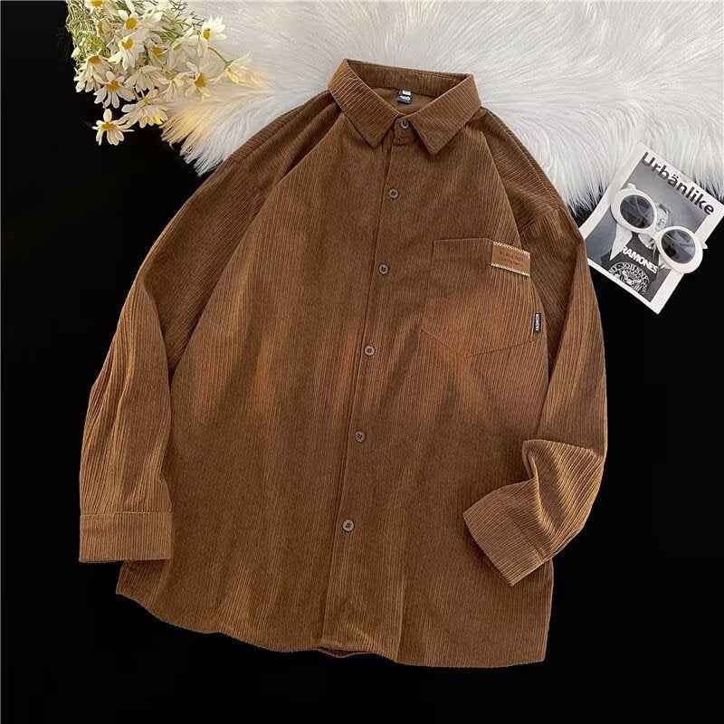 Simple American-style Retro Streetwear Loose-fit Boyfriend-style Trendy Shirt Jacket For Couples - ETAclothes.store