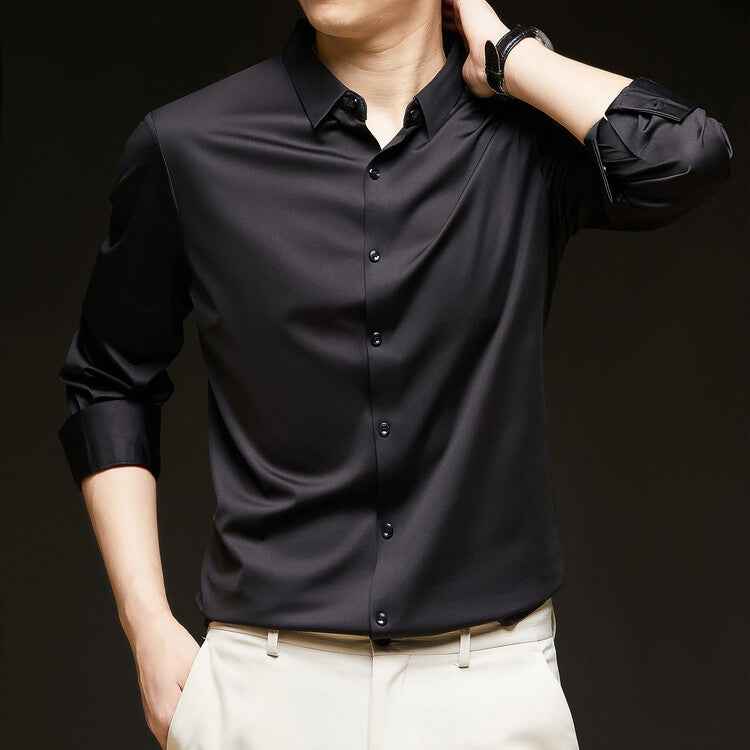 Business Formal Wear Autumn New Black Casual Shirt - ETAclothes.store