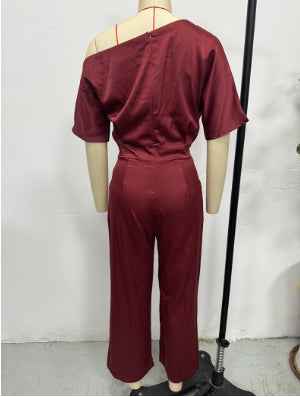 New AutumnWinter Jumpsuit For Women Elegant Asymmetrical Formal Dress - ETAclothes.store
