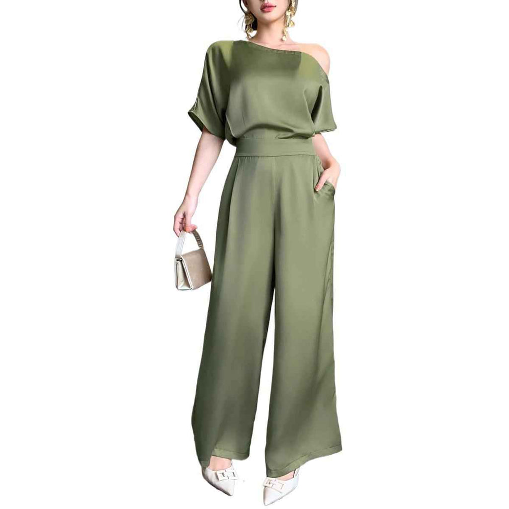 New AutumnWinter Jumpsuit For Women Elegant Asymmetrical Formal Dress - ETAclothes.store