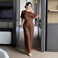 New AutumnWinter Jumpsuit For Women Elegant Asymmetrical Formal Dress - ETAclothes.store