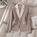 Professional Contrasting-Color Button Elegant Formal Blazer - ETAclothes.store