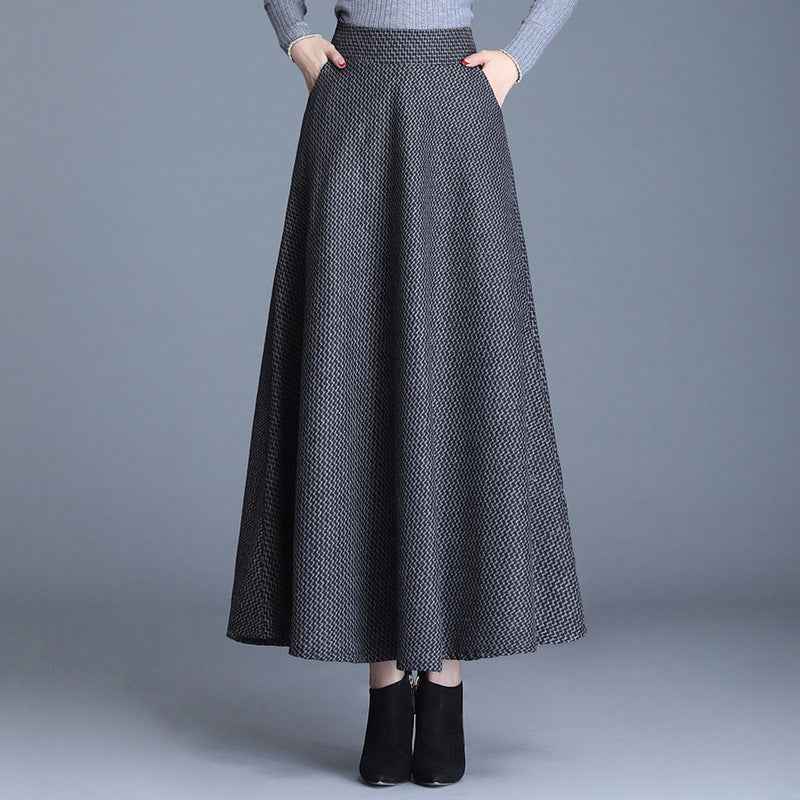 Womens Long Woolen Skirt - ETAclothes.store