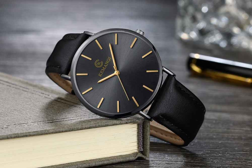 Men's Business Watch Fashion Simple Student Watch Three-Piece Quartz Belt Watch - ETAclothes.store