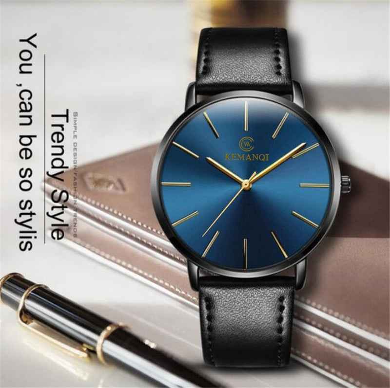 Men's Business Watch Fashion Simple Student Watch Three-Piece Quartz Belt Watch - ETAclothes.store