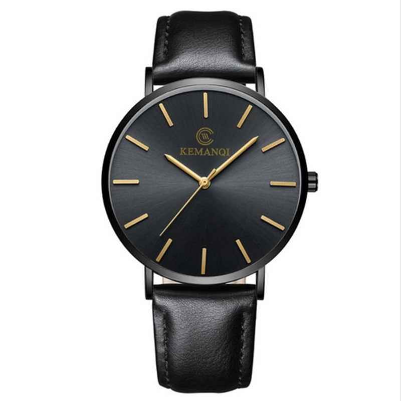 Men's Business Watch Fashion Simple Student Watch Three-Piece Quartz Belt Watch - ETAclothes.store