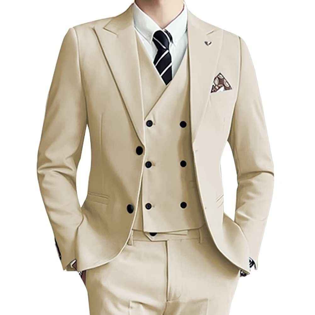 Men's Suit Set Three-Piece Suit Formal Wear - ETAclothes.store