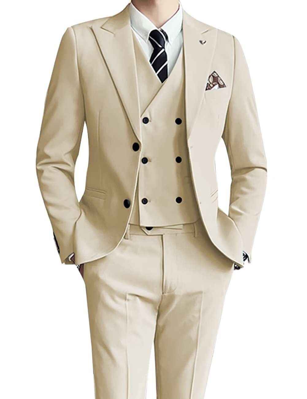 Men's Suit Set Three-Piece Suit Formal Wear - ETAclothes.store