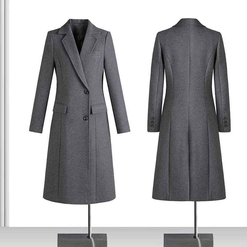 Woolen Coat For Formal Work Attire At Banks Jewelry Stores And Hotel Front Desks - ETAclothes.store