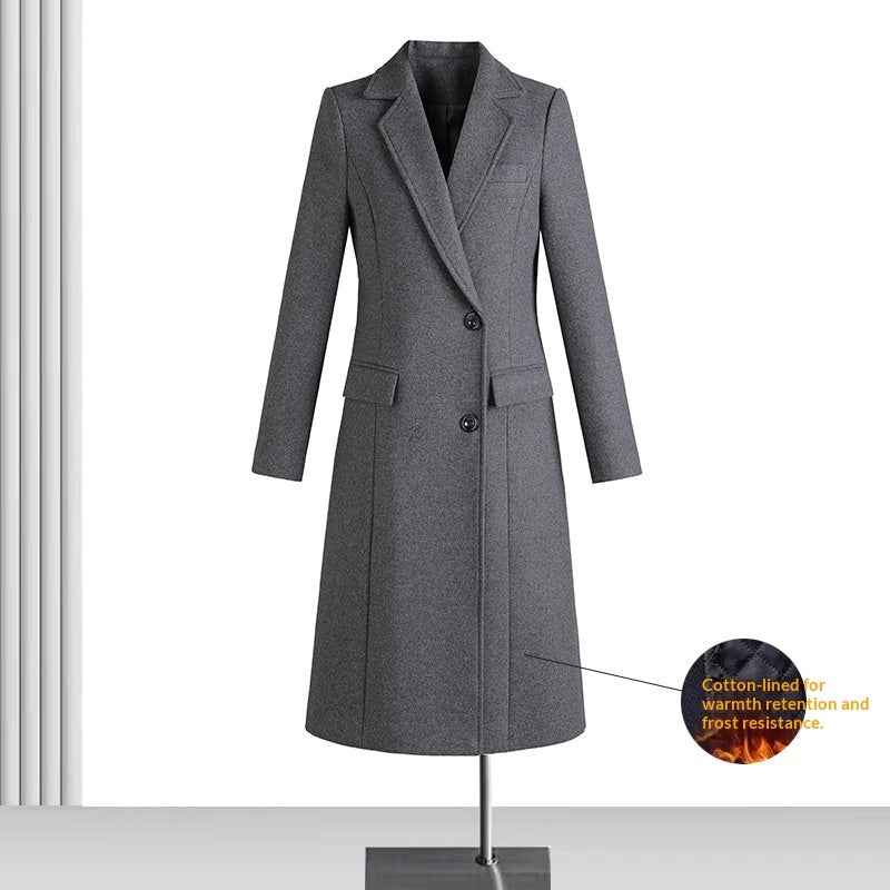 Woolen Coat For Formal Work Attire At Banks Jewelry Stores And Hotel Front Desks - ETAclothes.store