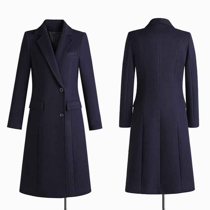 Woolen Coat For Formal Work Attire At Banks Jewelry Stores And Hotel Front Desks - ETAclothes.store