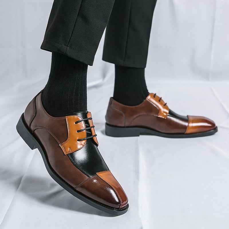 Color Matching Business Formal Wear Leather Shoes - ETAclothes.store