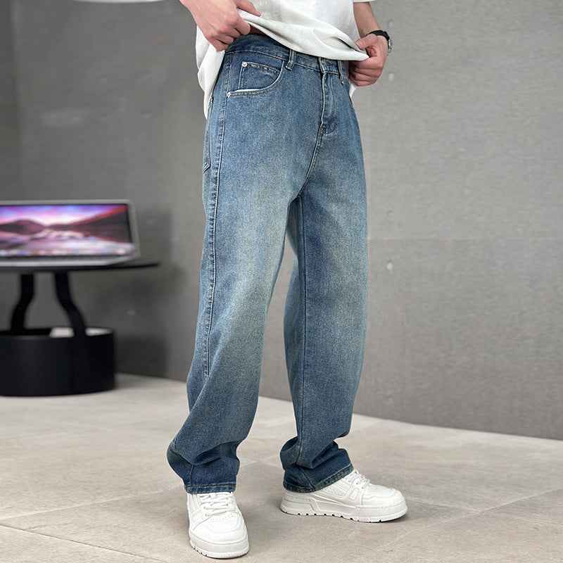 Men's Straight Wide-leg Pocket Jeans - ETAclothes.store
