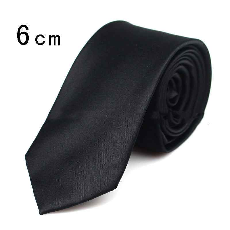 Casual Formal Wear Black Ultra-narrow 6cm Tie - ETAclothes.store