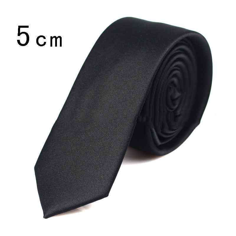 Casual Formal Wear Black Ultra-narrow 6cm Tie - ETAclothes.store