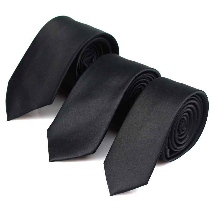 Casual Formal Wear Black Ultra-narrow 6cm Tie - ETAclothes.store