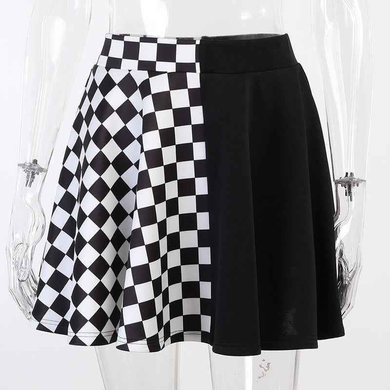Skirt Gothic Plaid A Line Mini Skirts Harajuku Streetwear - ETAclothes.store