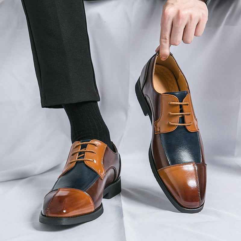 Color Matching Business Formal Wear Leather Shoes - ETAclothes.store