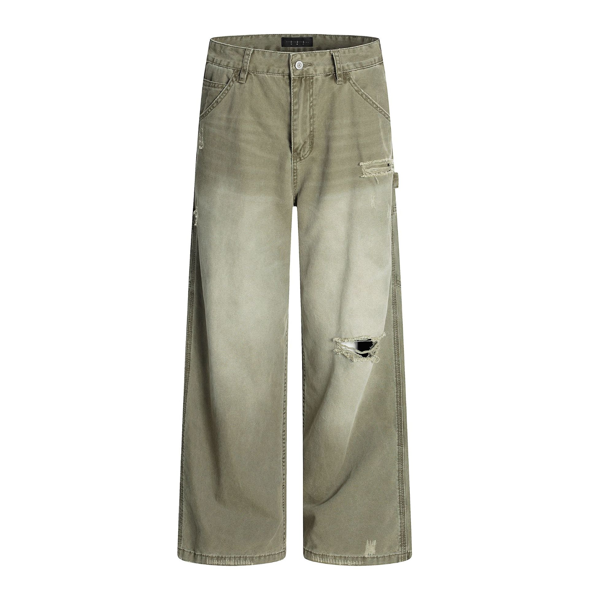 American Retro Tattered Jeans Jeans