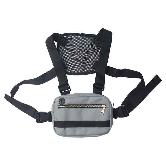 Vest Streetwear Waist Pack Women Black Chest Rig Bag - ETAclothes.store