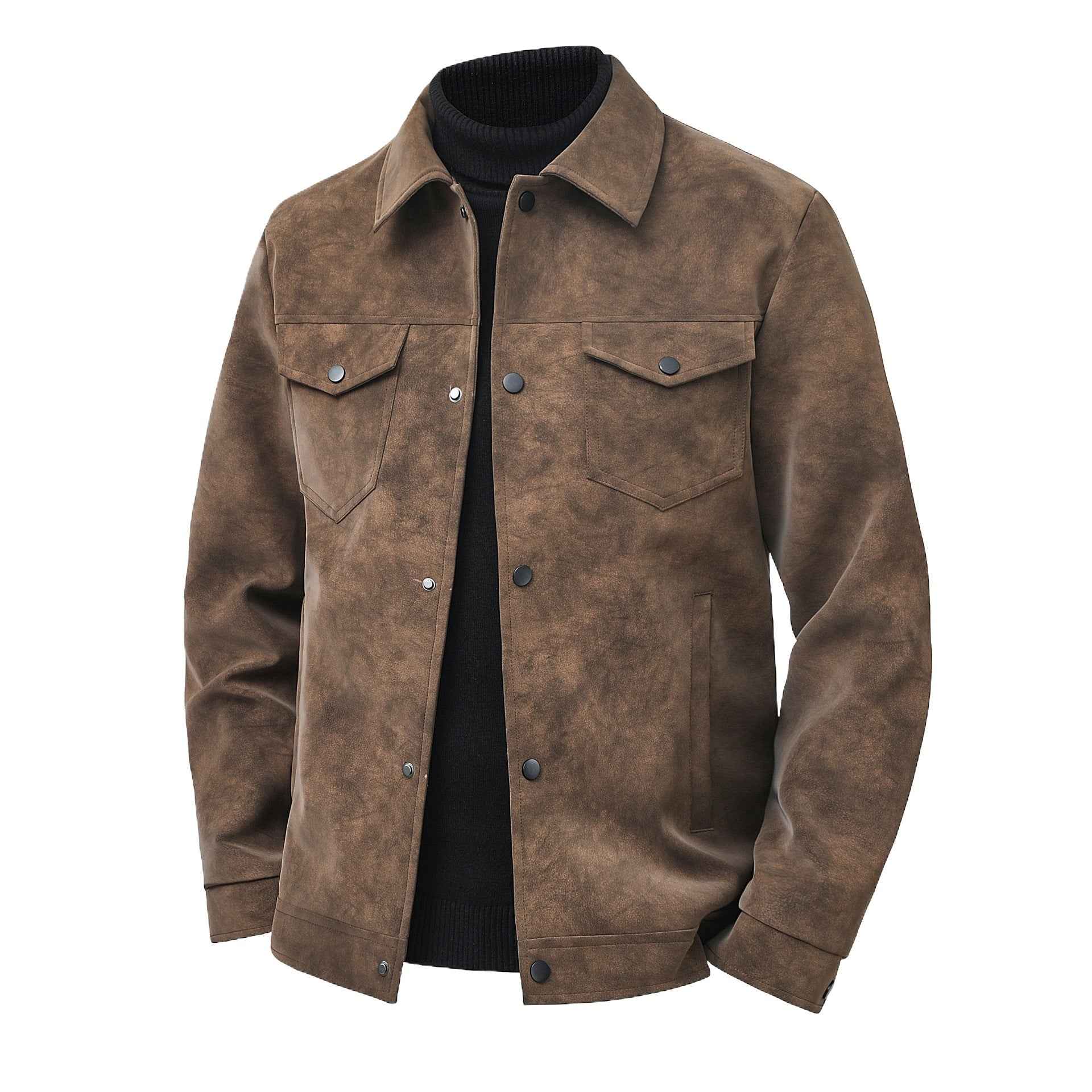 Jackets - Men's Casual Streetwear Leather Jacket - ETAclothes.store