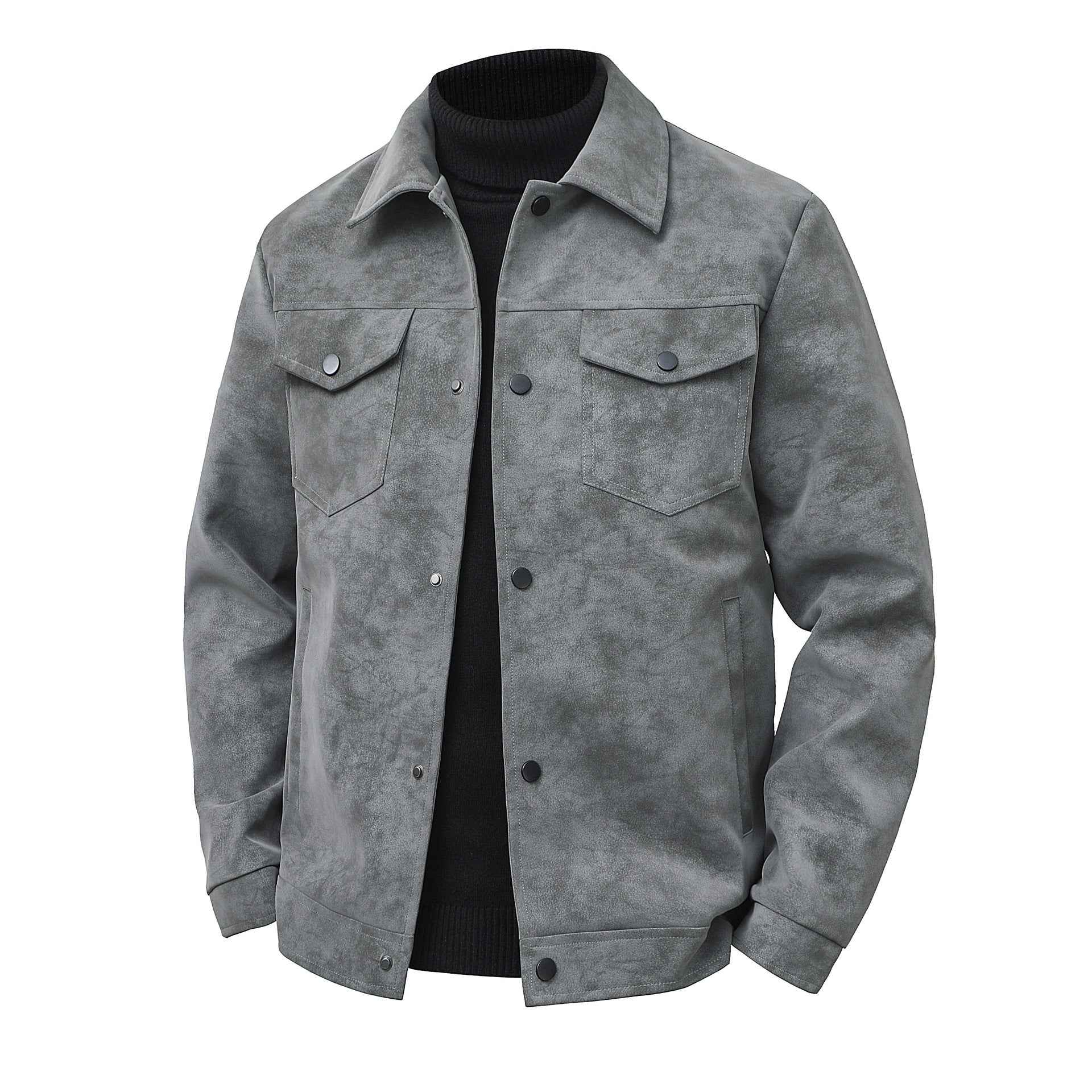 Jackets - Men's Casual Streetwear Leather Jacket - ETAclothes.store
