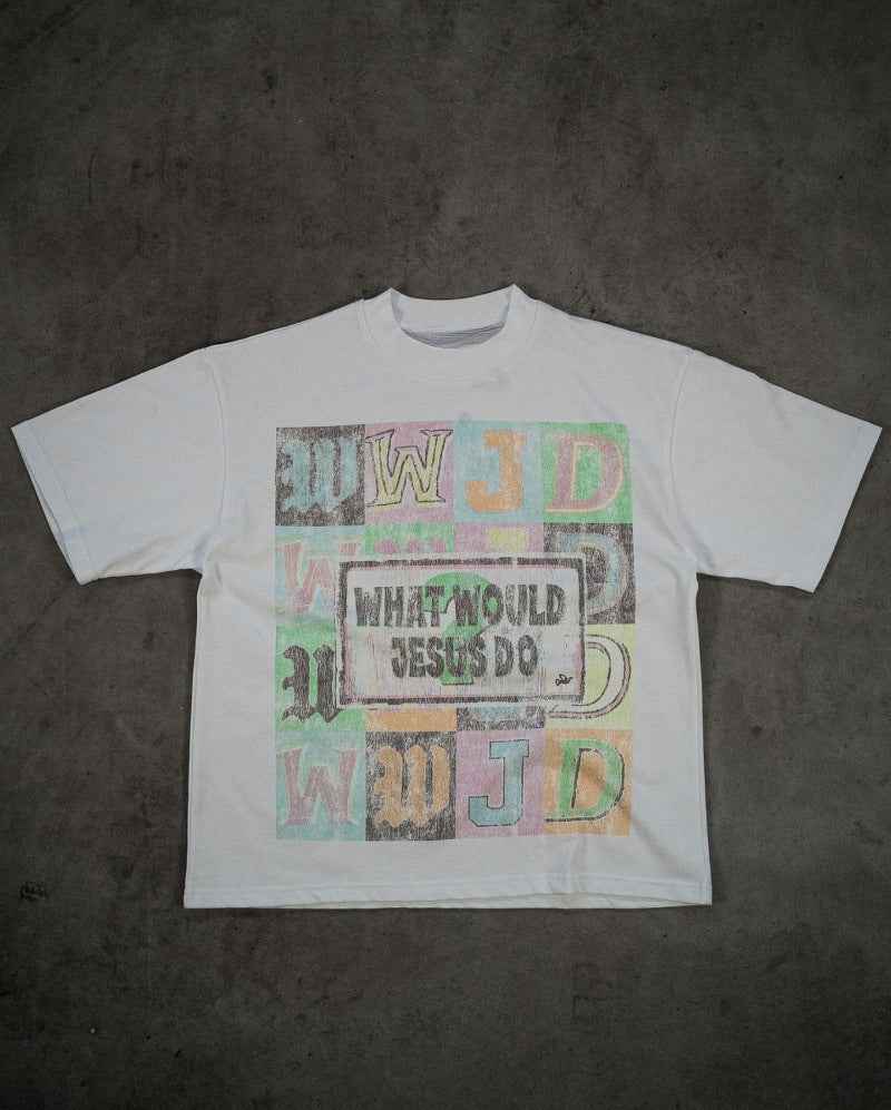 Streetwear High Street Retro Letter Print Short T - ETAclothes.store