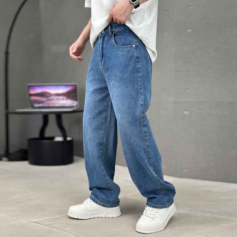 Men's Straight Wide-leg Pocket Jeans - ETAclothes.store
