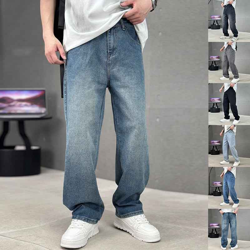 Men's Straight Wide-leg Pocket Jeans - ETAclothes.store